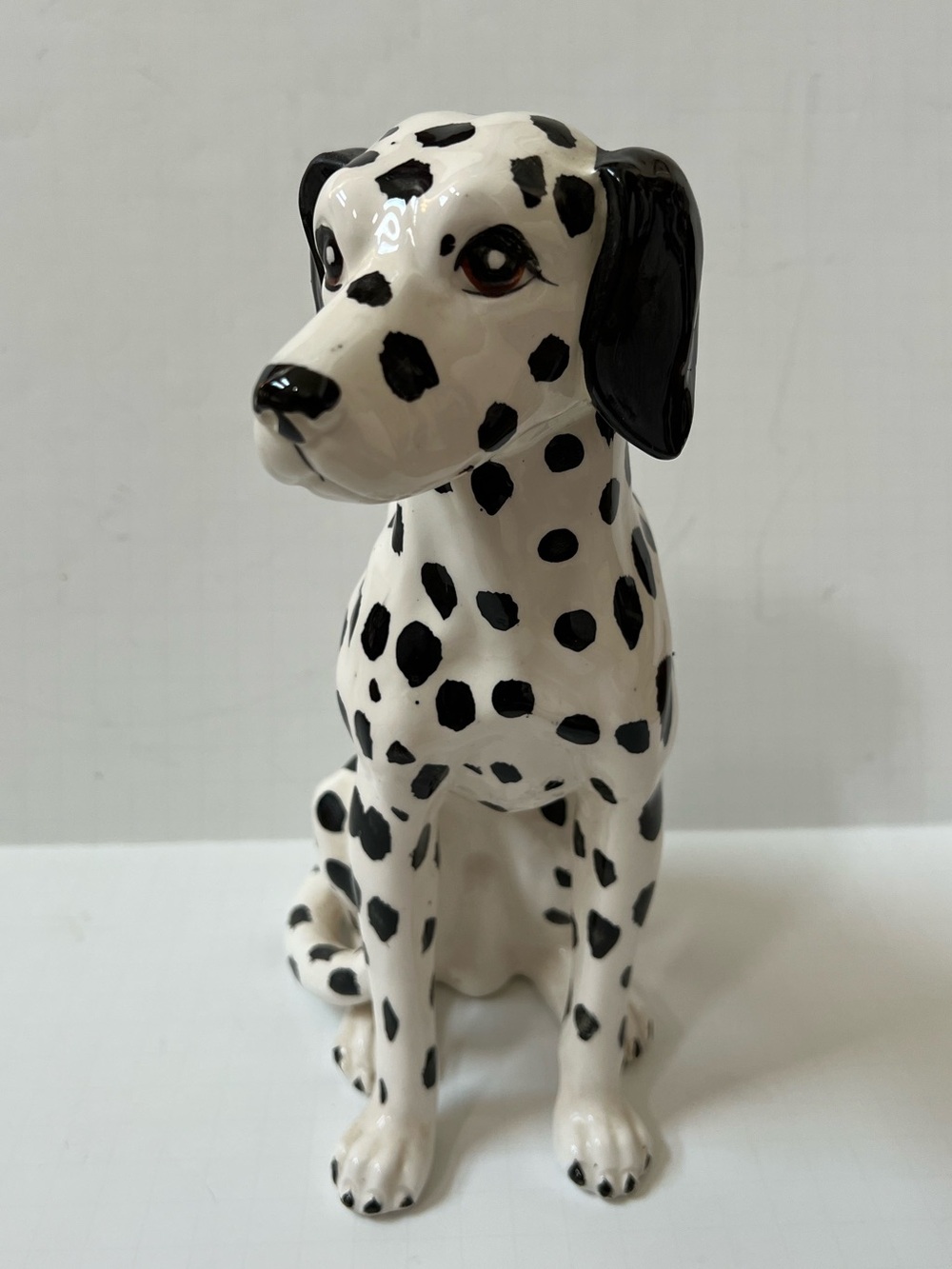 Dalmatian Dog Figurine Sitting Seated Andrea by Sadek Made In Japan Porcelain